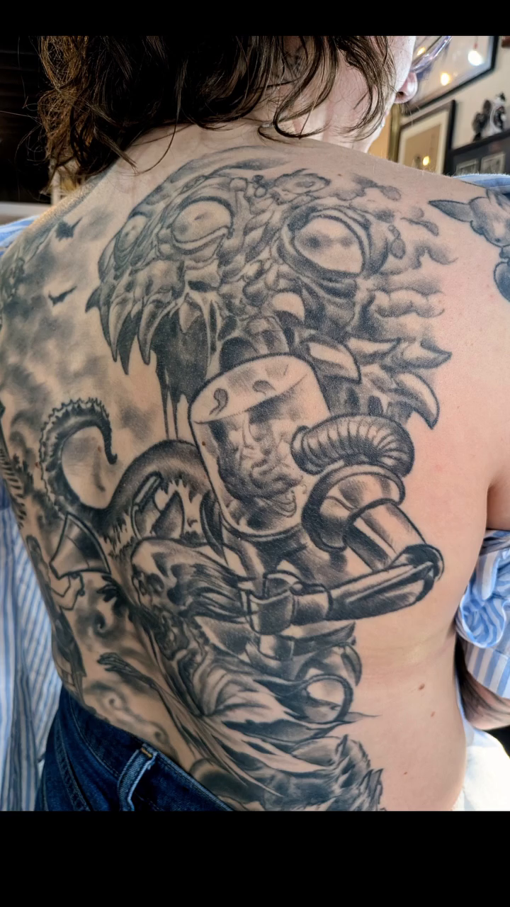 Tattoo by @skrazilla โ black_and_grey