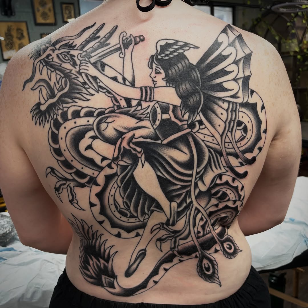 Tattoo by @joel.graytattoos — american_traditional, neo_traditional