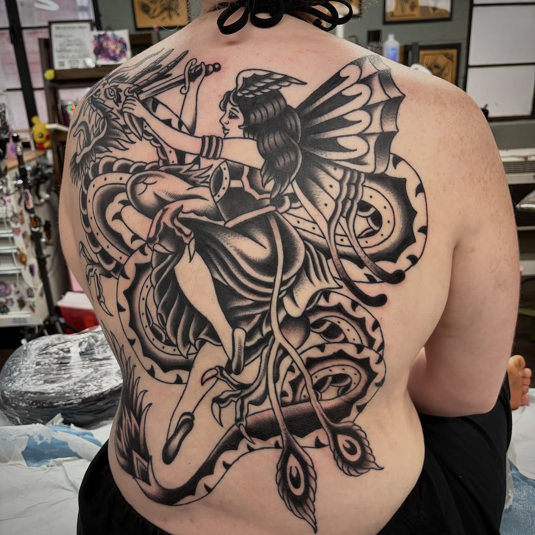Tattoo by @joel.graytattoos — neo_traditional, black_and_grey
