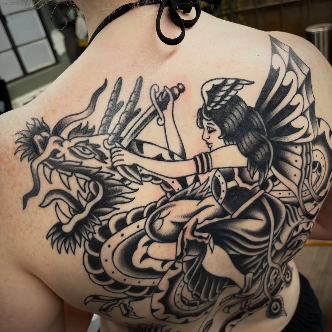Tattoo by @joel.graytattoos — american_traditional, black_and_grey