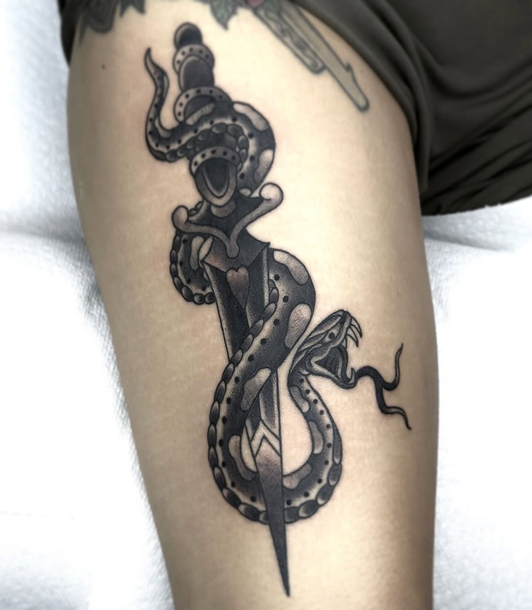 Tattoo by @domlibretti — american_traditional, black_and_grey
