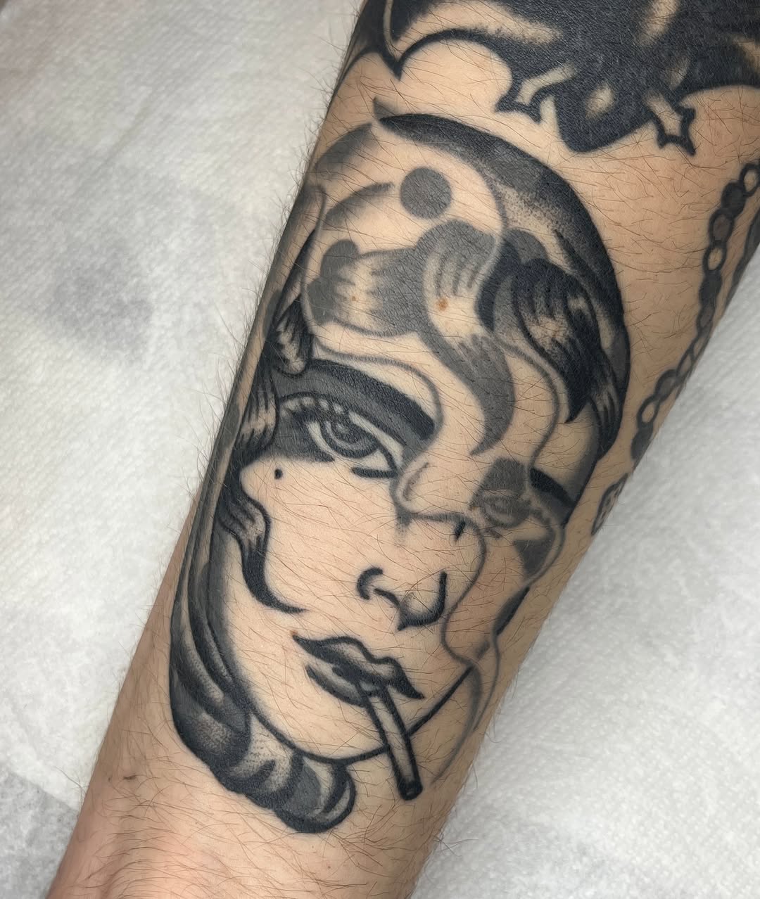 Tattoo by @augustbtattoos — black_and_grey, illustrative