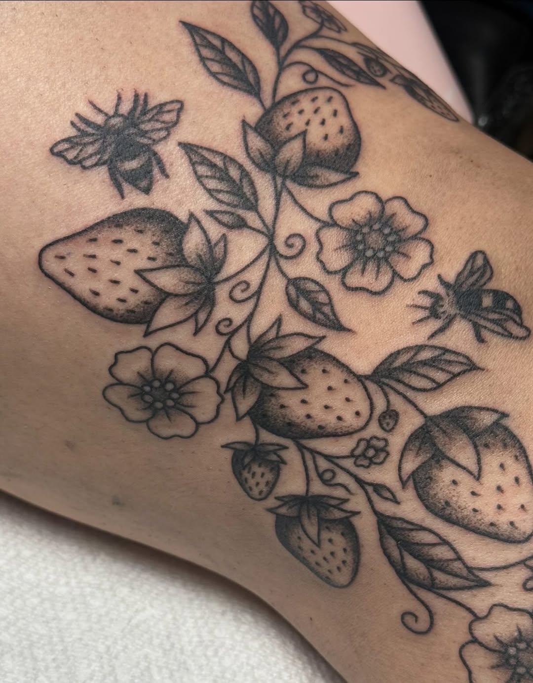 Tattoo by @tradkatz — fine_line, black_and_grey