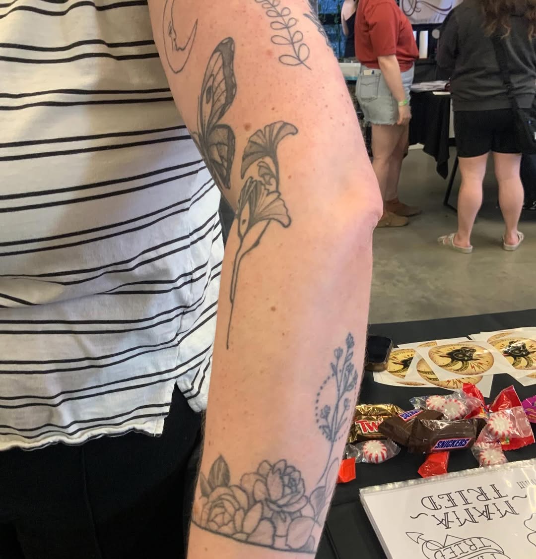Tattoo by @electricpagan — fine_line, black_and_grey