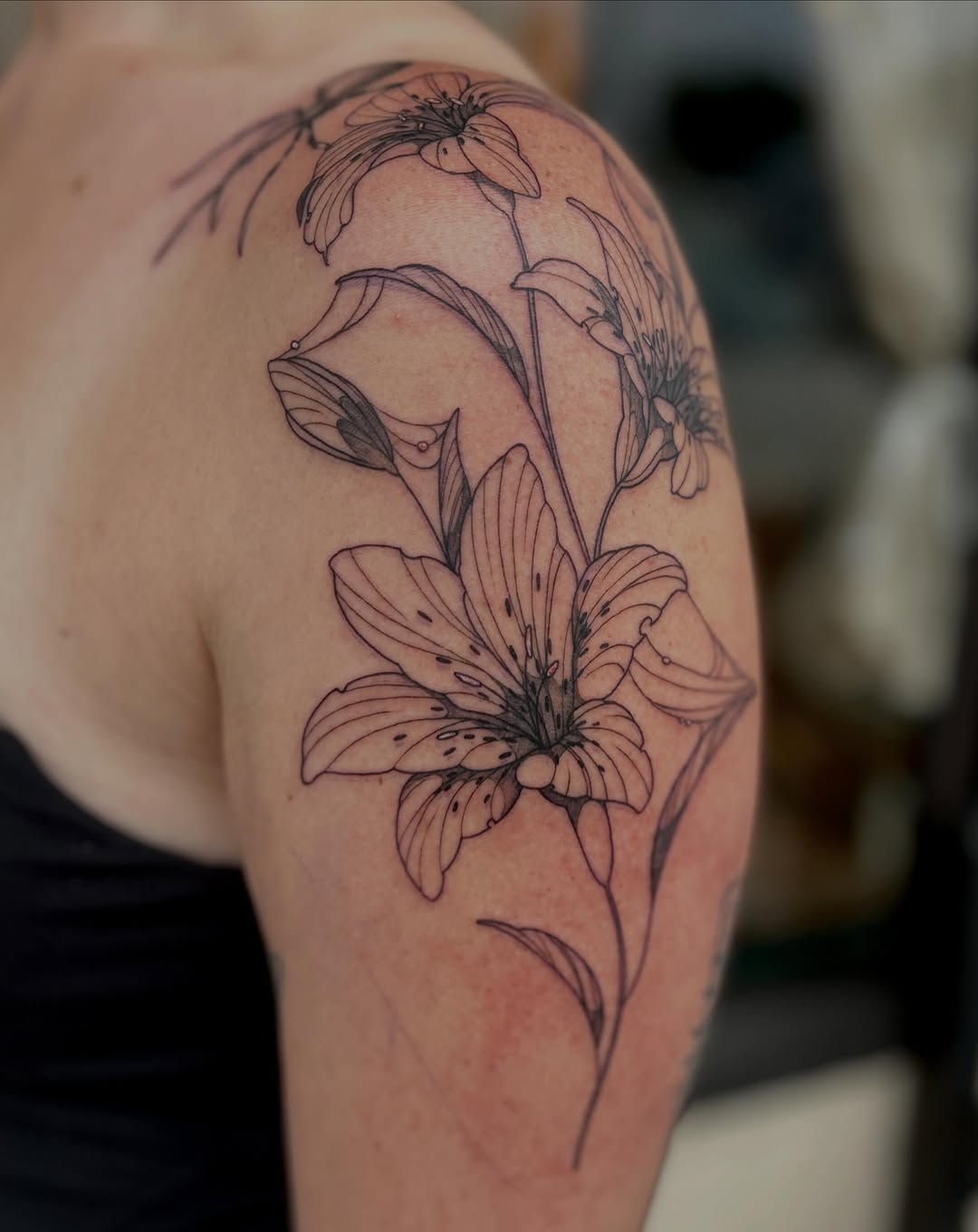 Tattoo by @notmarytattoos — fine_line, black_and_grey