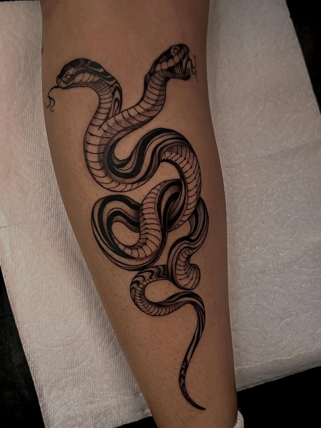 Tattoo by @liajeppesentattoos โ blackwork, illustrative