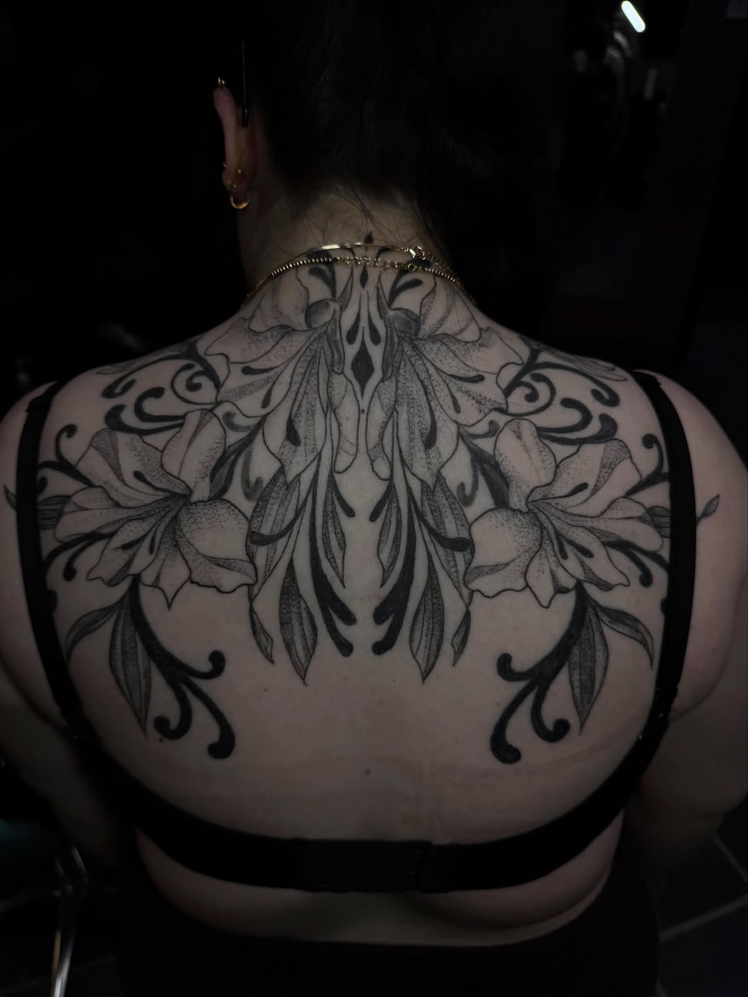 Tattoo by @olivia__tattoos — blackwork, dotwork