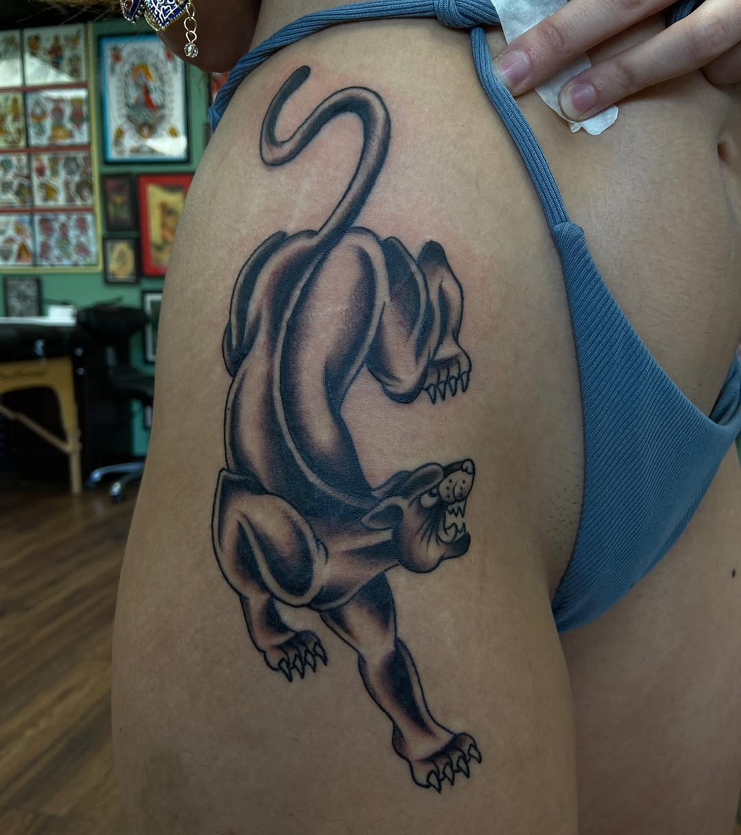 Tattoo by @electriclucy — american_traditional, black_and_grey