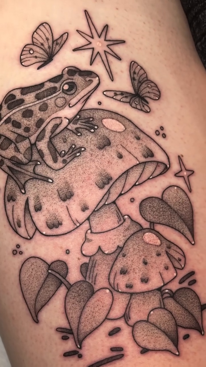 Tattoo by @deerbatstats — black_and_grey, illustrative
