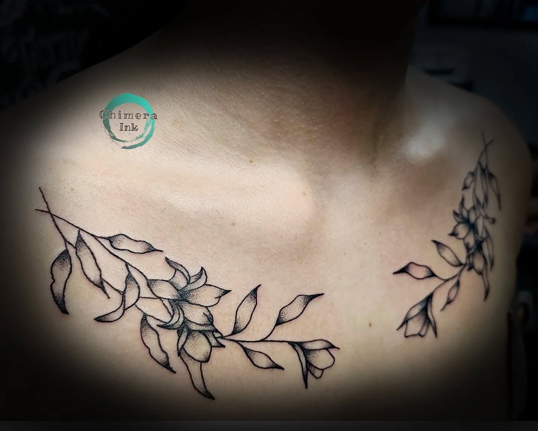 Tattoo by @chimera_ink — fine_line, dotwork