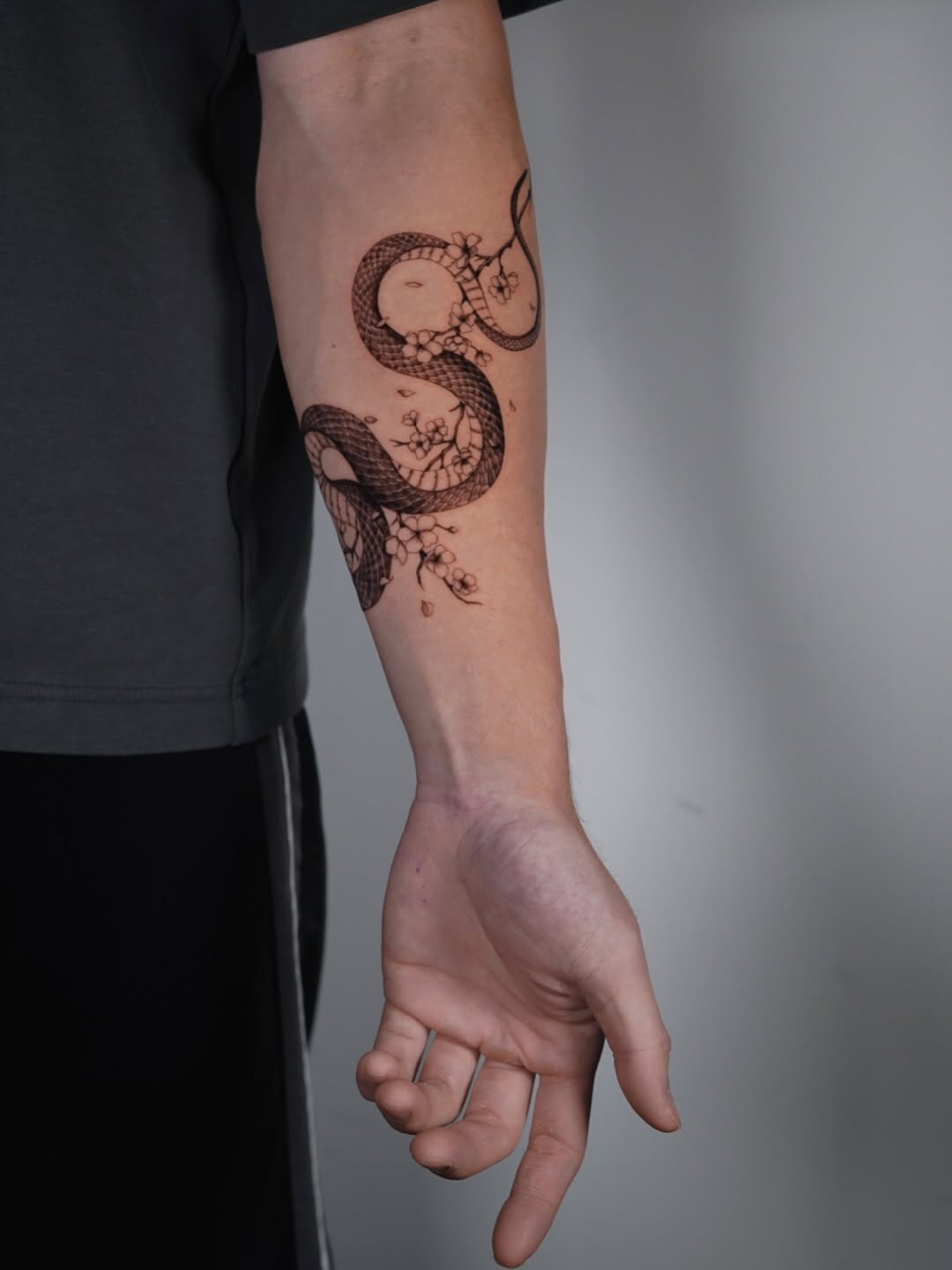Tattoo by @morika.ink — fine_line, black_and_grey