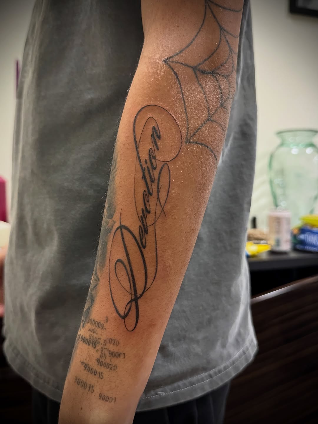 Tattoo by @avas.aesthetics__ — lettering_script