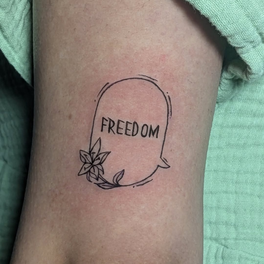 Tattoo by @jadektattoos โ lettering_script, fine_line