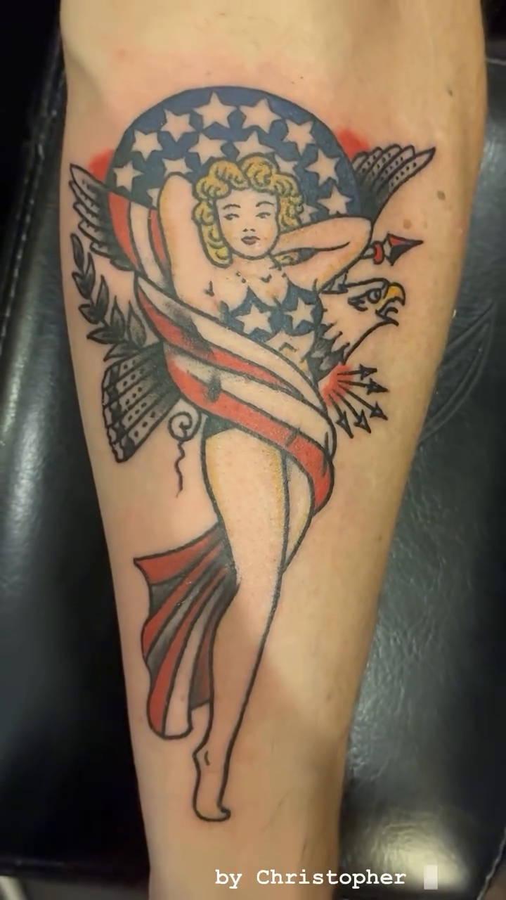 Tattoo by @christopherhornsbytattoos — american_traditional, illustrative