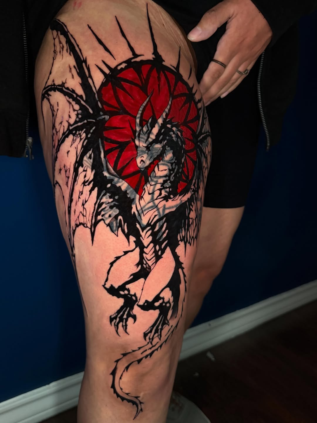 Tattoo by @tattoos_by_angiiee — blackwork, trash_polka