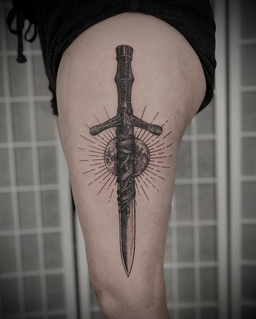 Tattoo by @gracespringerart — black_and_grey, realism