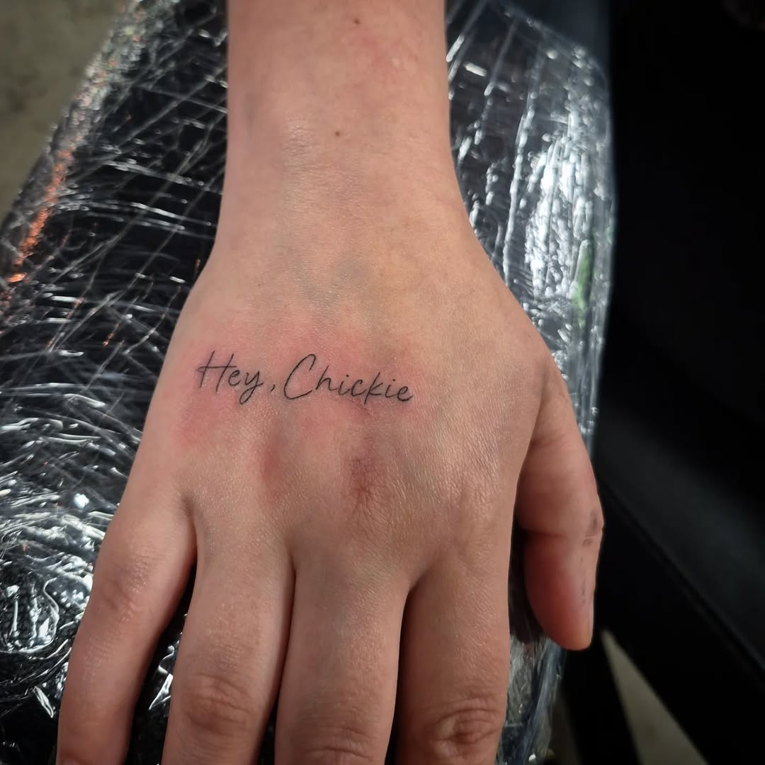 Tattoo by @_lydiathetattoolady — lettering_script, fine_line