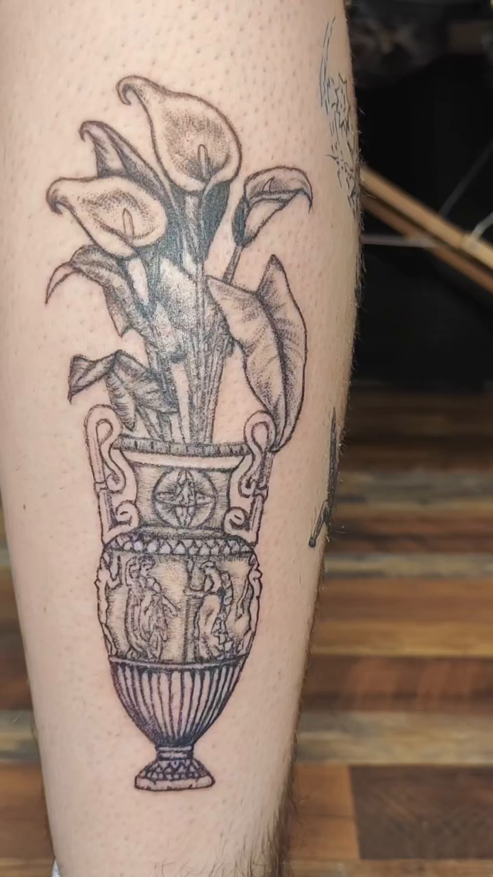 Tattoo by @madmanmarktattoos — black_and_grey, realism