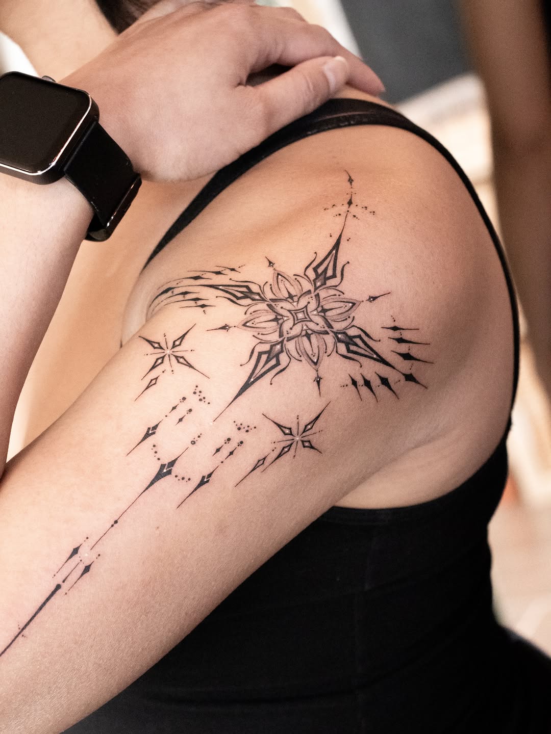 Tattoo by @sil_ornament โ fine_line, geometric