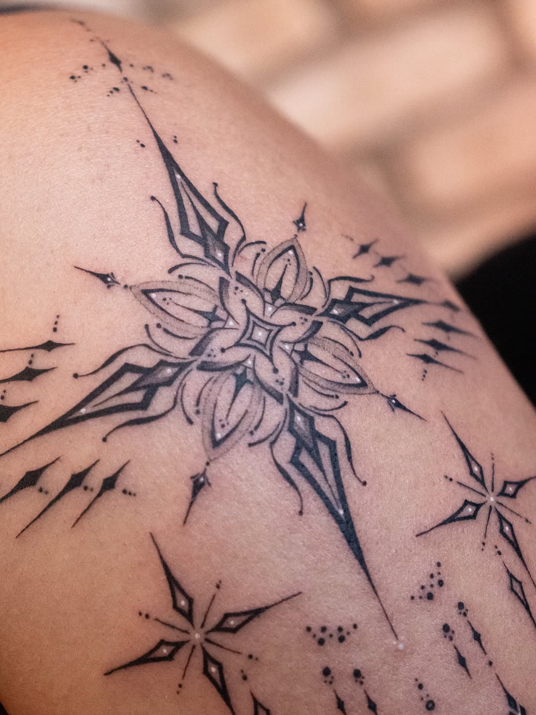 Tattoo by @sil_ornament โ fine_line, dotwork