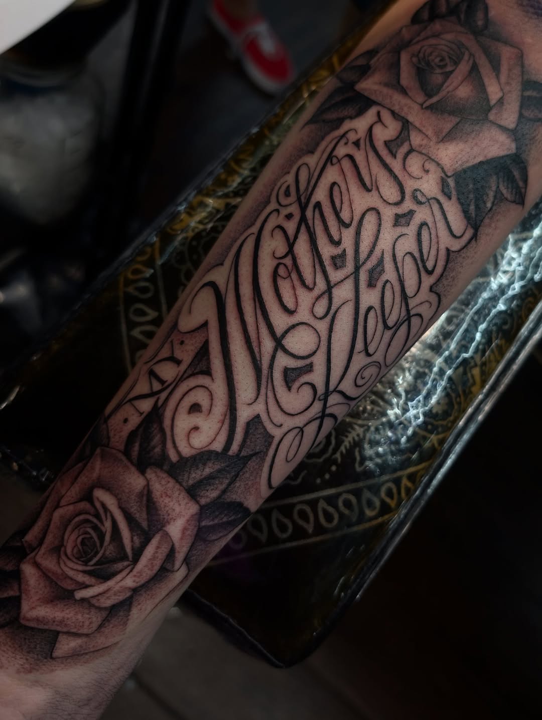 Tattoo by @reymarcable β lettering_script, black_and_grey