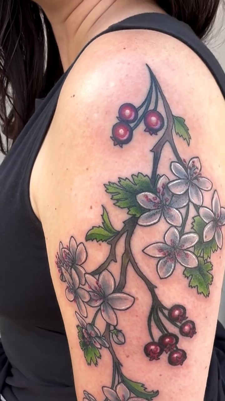 Tattoo by @beesnestqueenbee — fine_line, color
