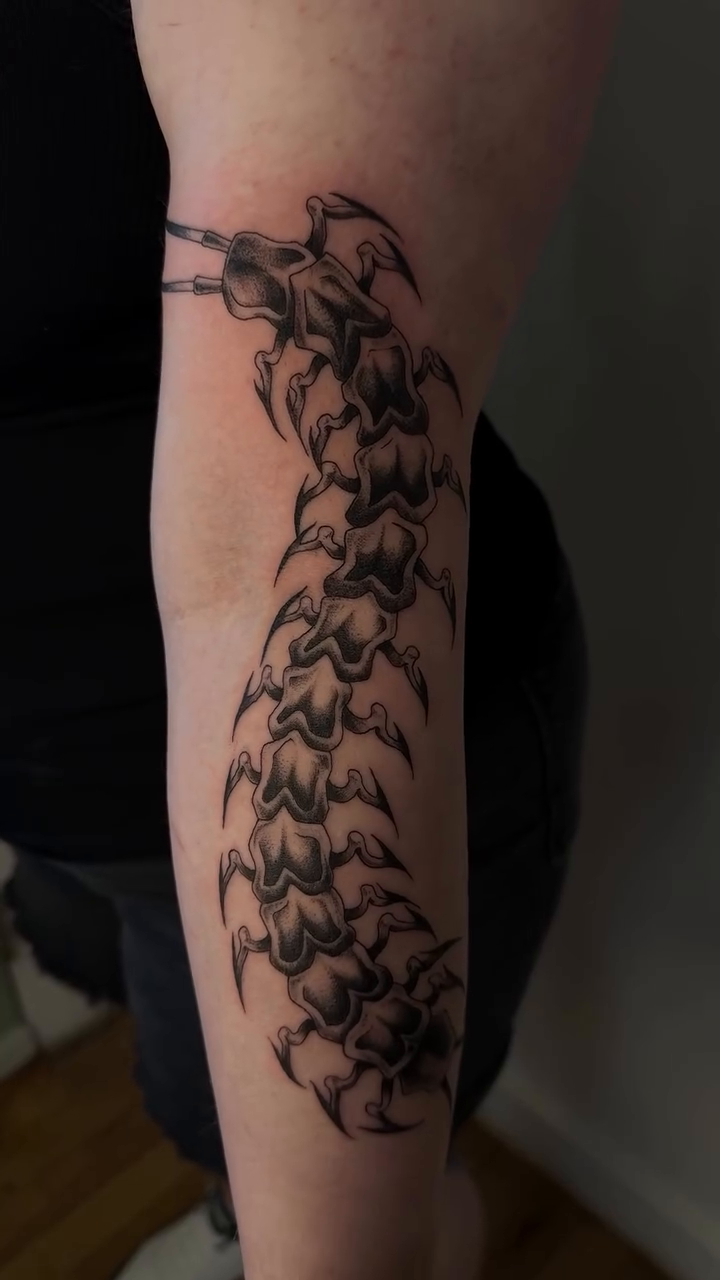 Tattoo by @chaotictattoo — illustrative, black_and_grey