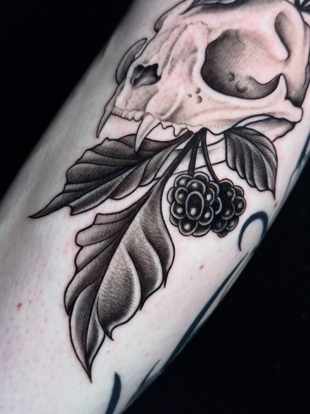 Tattoo by @lilymyriatattoos — black_and_grey, illustrative