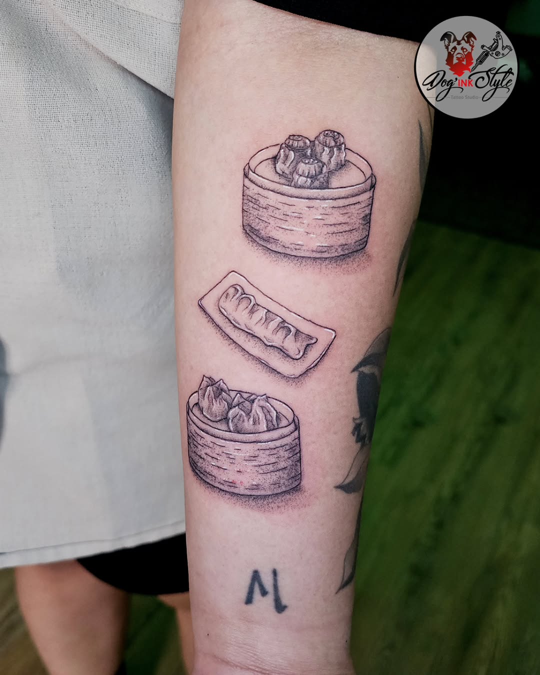 Tattoo by @dog_ink_style โ black_and_grey, illustrative