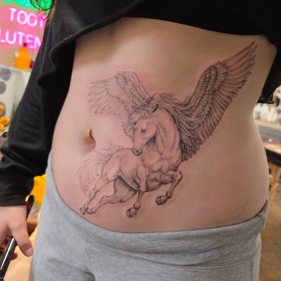Tattoo by @asparagusnightmare — realism, black_and_grey