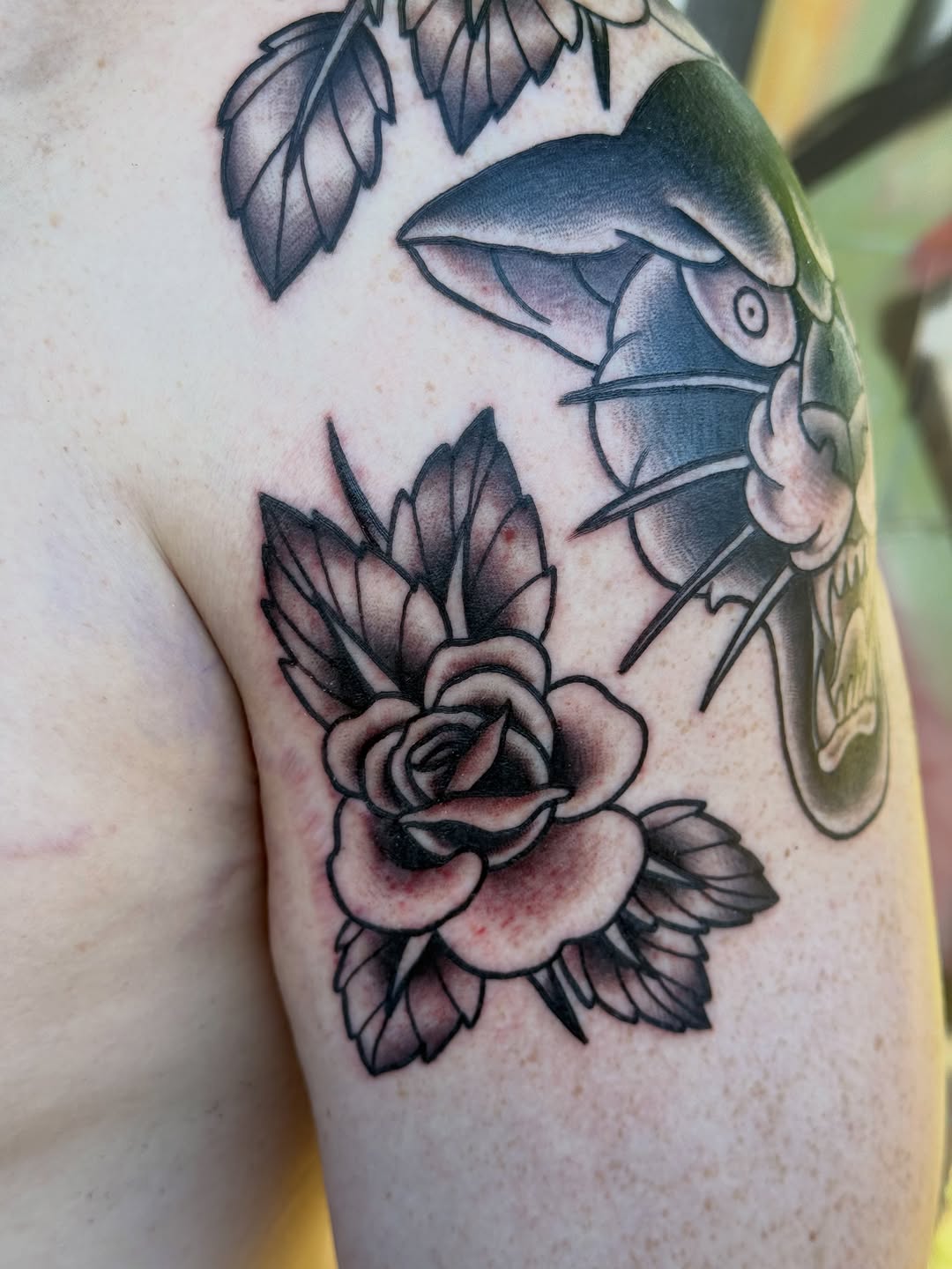 Tattoo by @kelseylouistattoos — american_traditional, black_and_grey