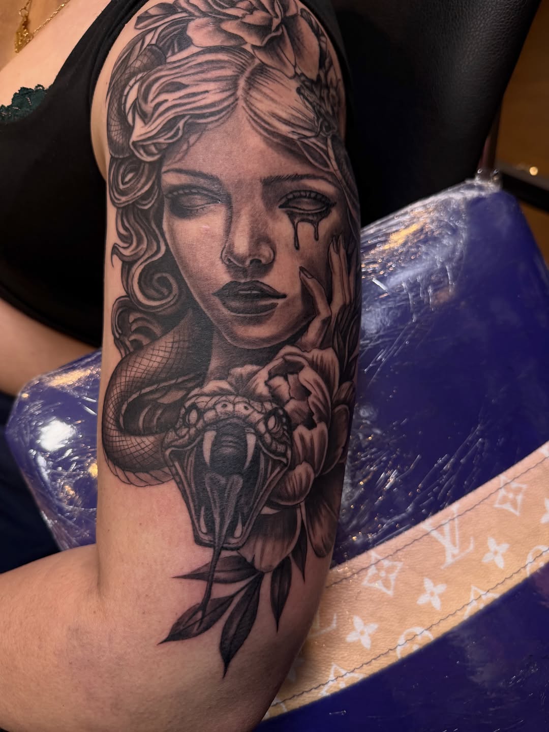Tattoo by @inkzombi — black_and_grey, realism