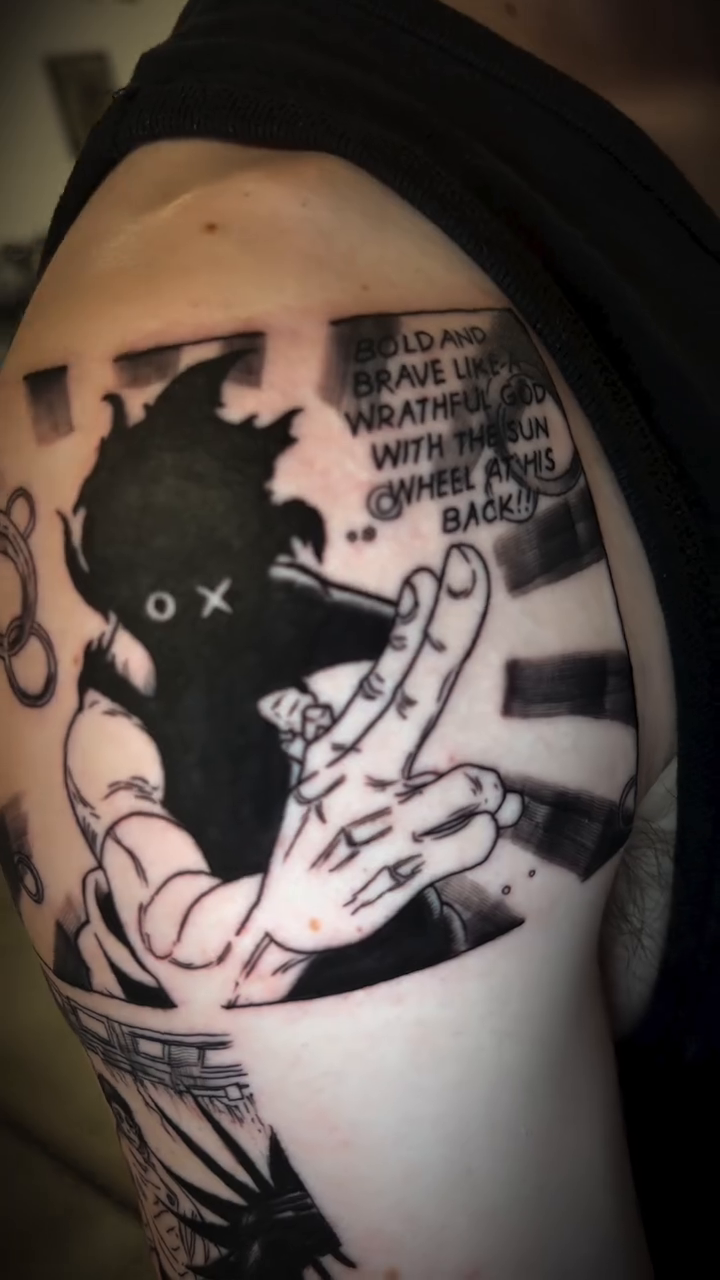 Tattoo by @ryan_tattoos_ β anime, blackwork