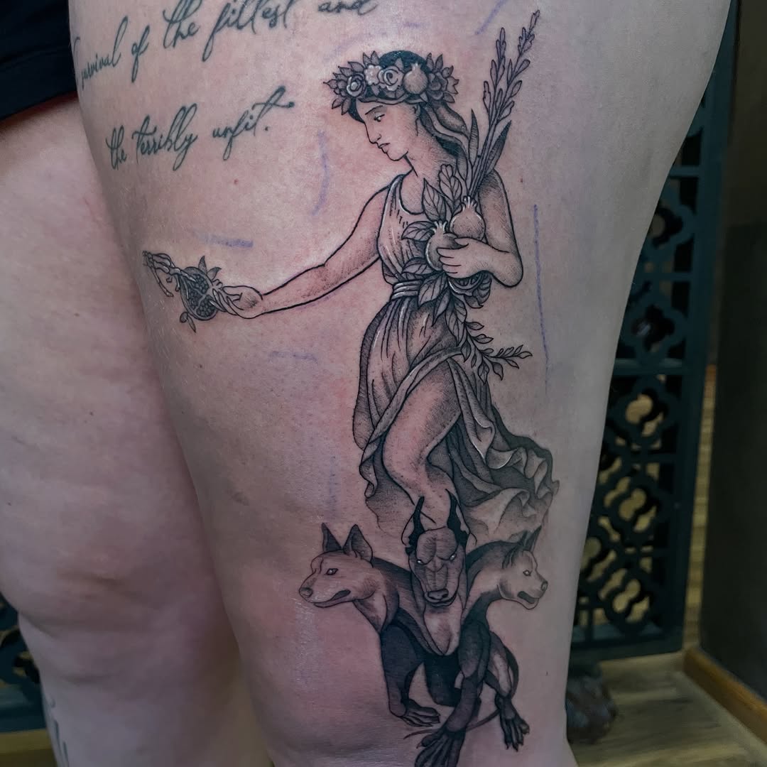 Tattoo by @zachsartwork — black_and_grey
