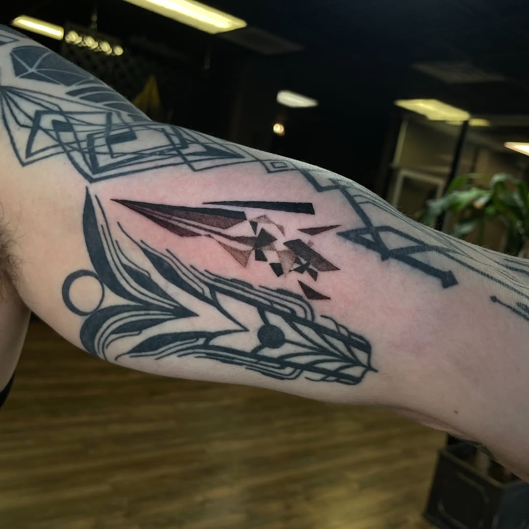 Tattoo by @zachsartwork — geometric