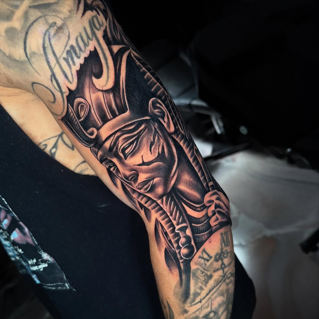 Tattoo by @idrinkink_ — black_and_grey, realism