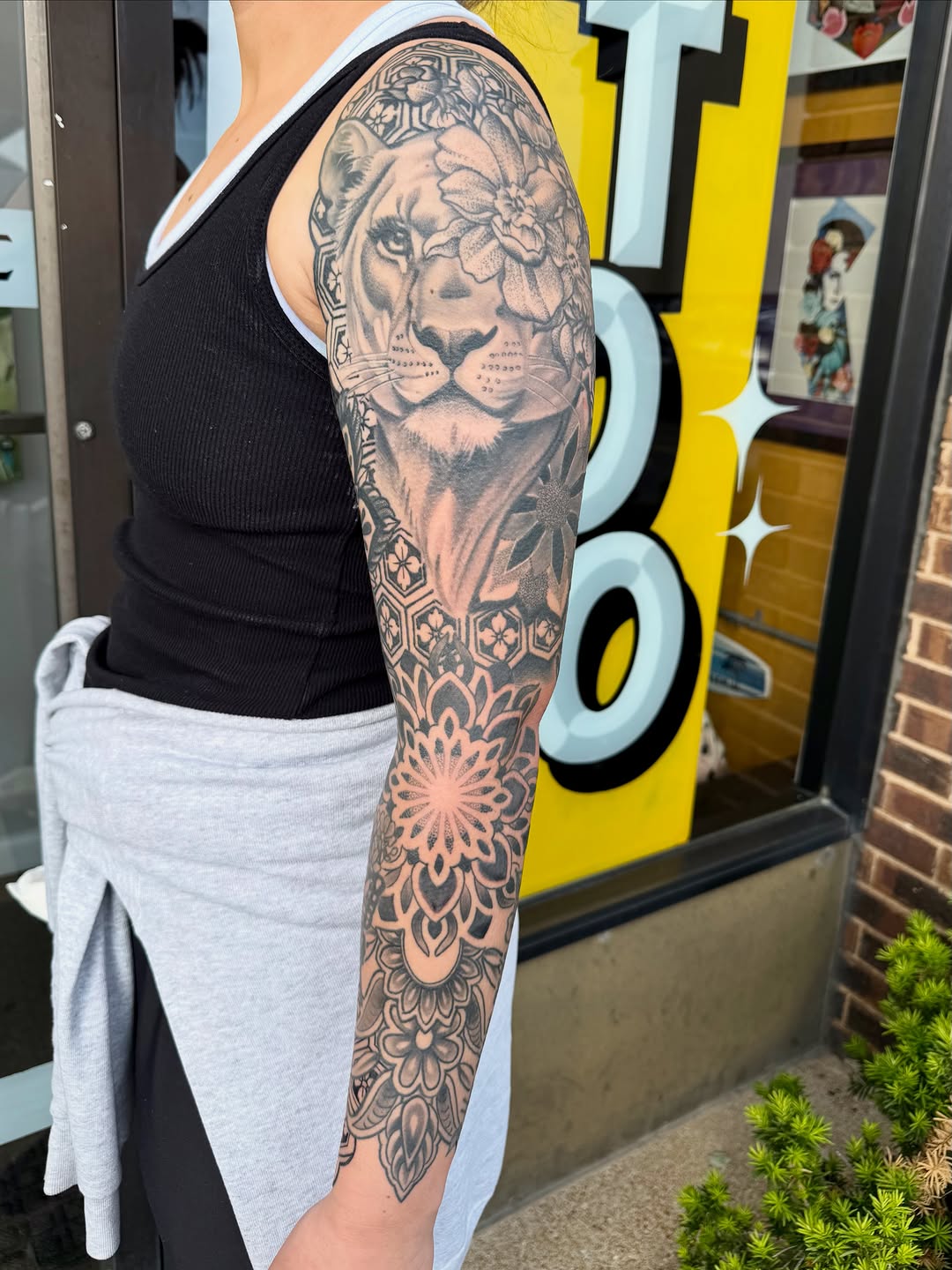 Tattoo by @artbyb_sitc — realism, geometric