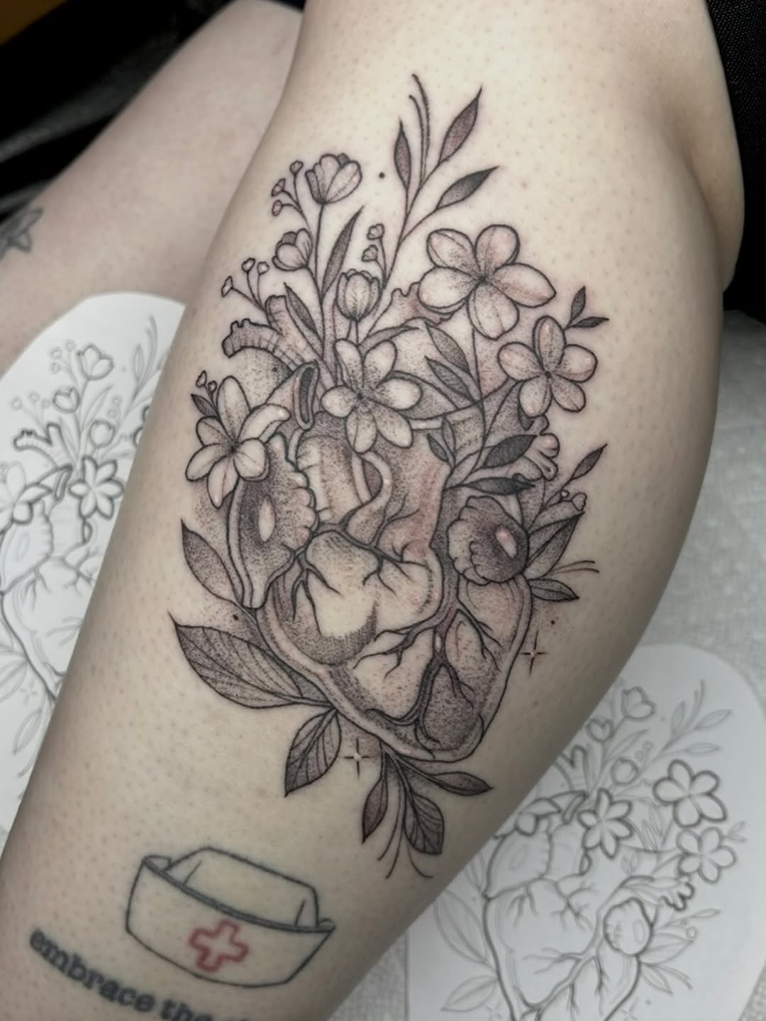 Tattoo by @lovelytattooing — black_and_grey, dotwork
