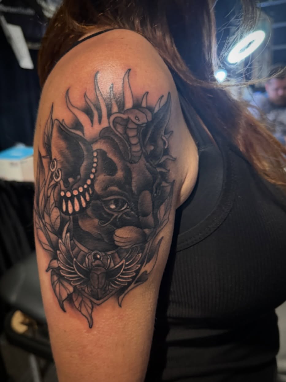 Tattoo by @derekdtattoos — black_and_grey, realism
