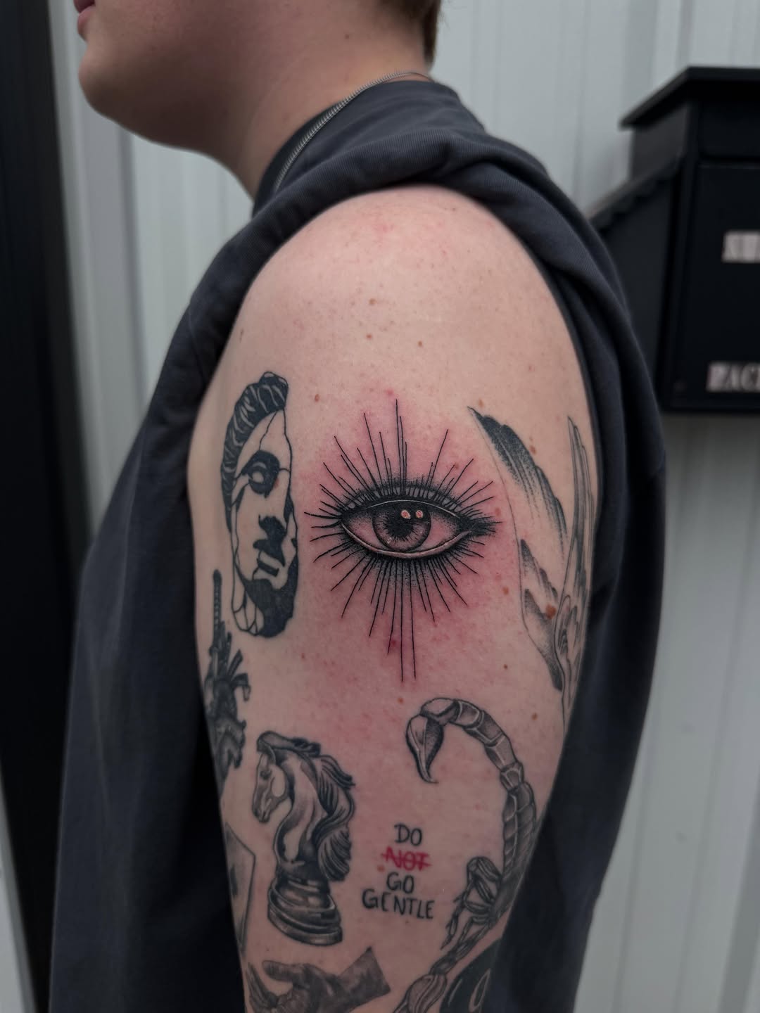 Tattoo by @tankiesfrattoos — fine_line, black_and_grey