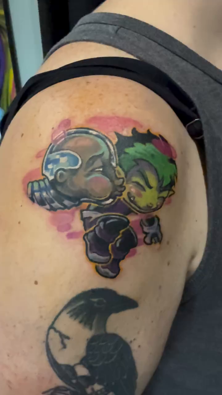 Tattoo by @dingus_art — illustrative, watercolor