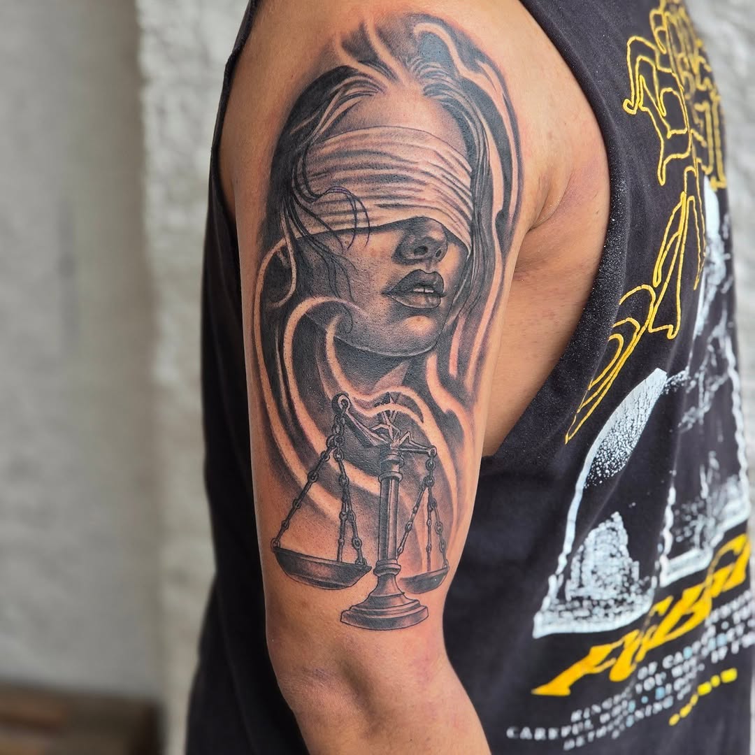 Tattoo by @robg_lovertattoos โ realism, black_and_grey