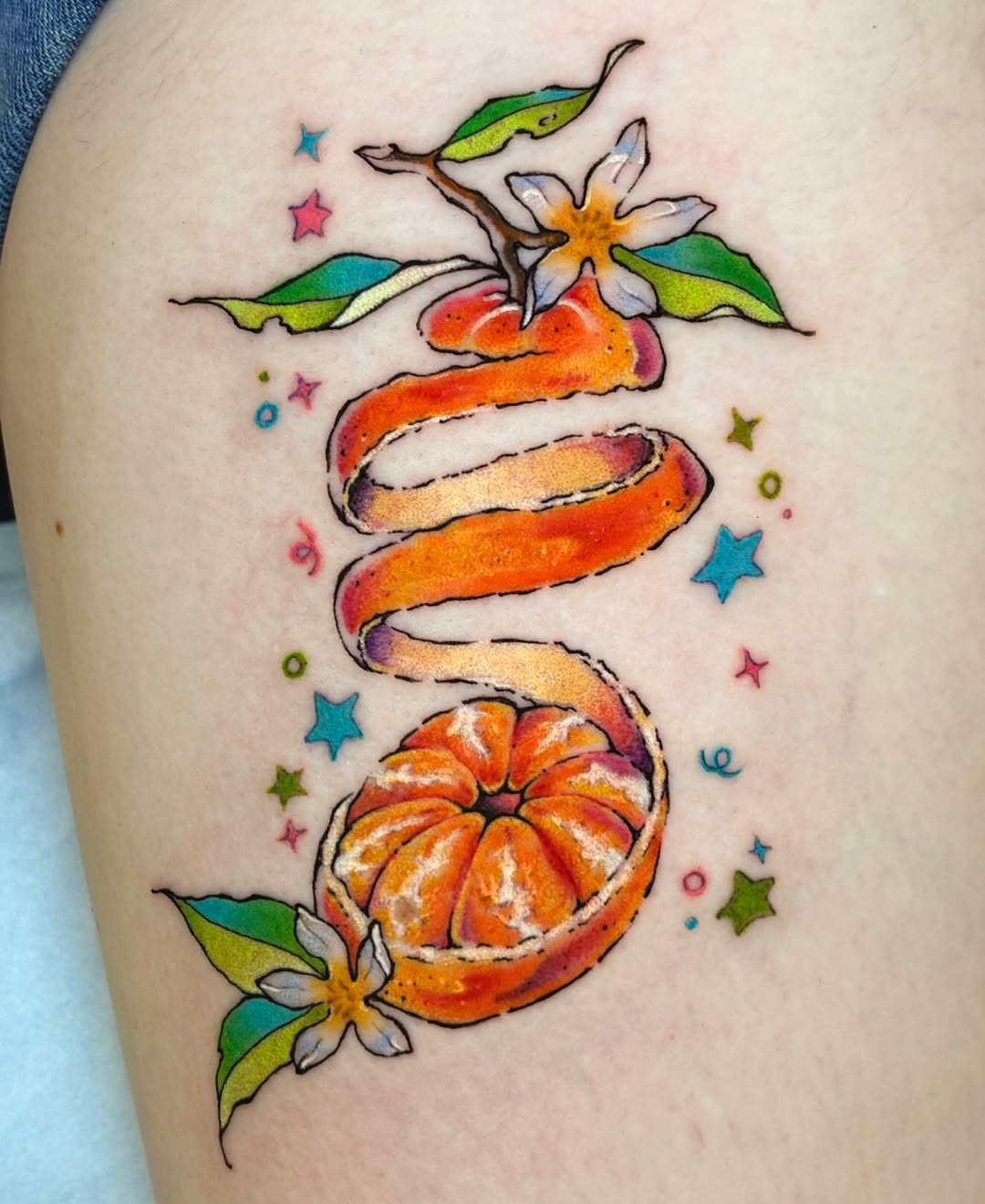Tattoo by @frogtatz — illustrative, new_school