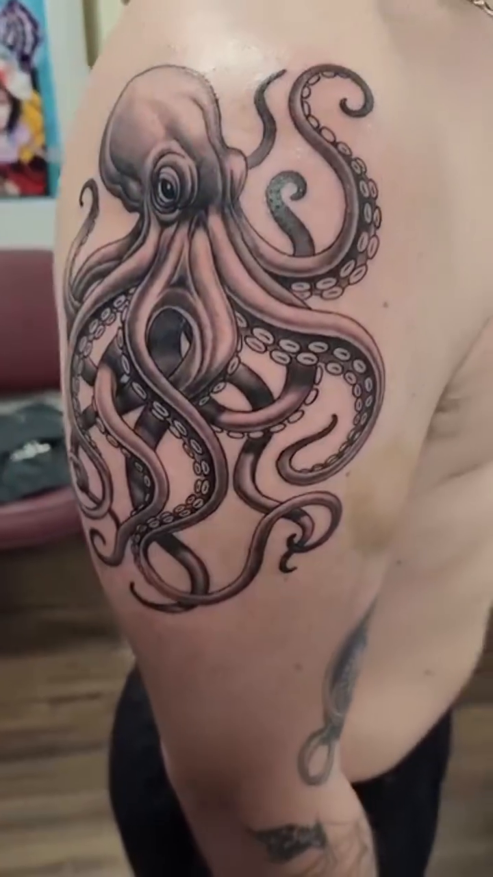 Tattoo by @shamrock_ink — black_and_grey, realism