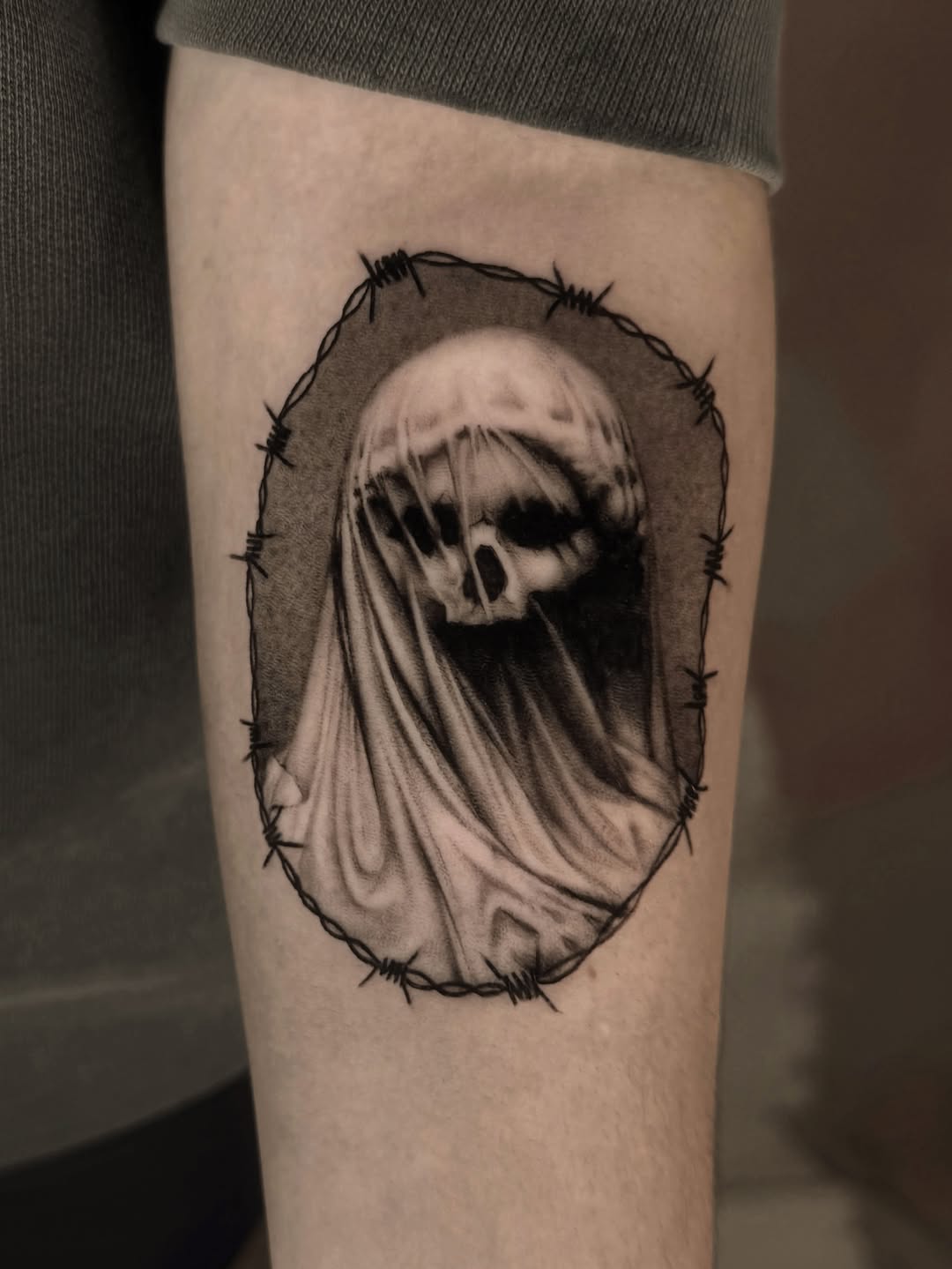 Tattoo by @hibakhantattoos — blackwork, realism