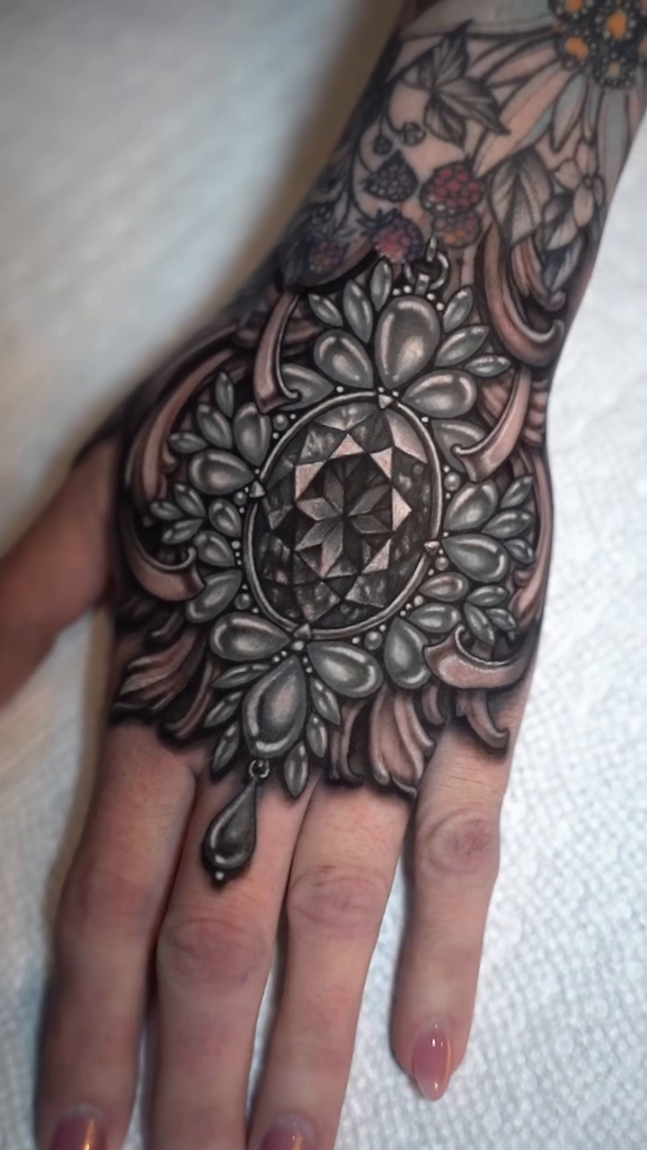 Tattoo by @nikkisimpsontattoos โ ornamental, black_and_grey