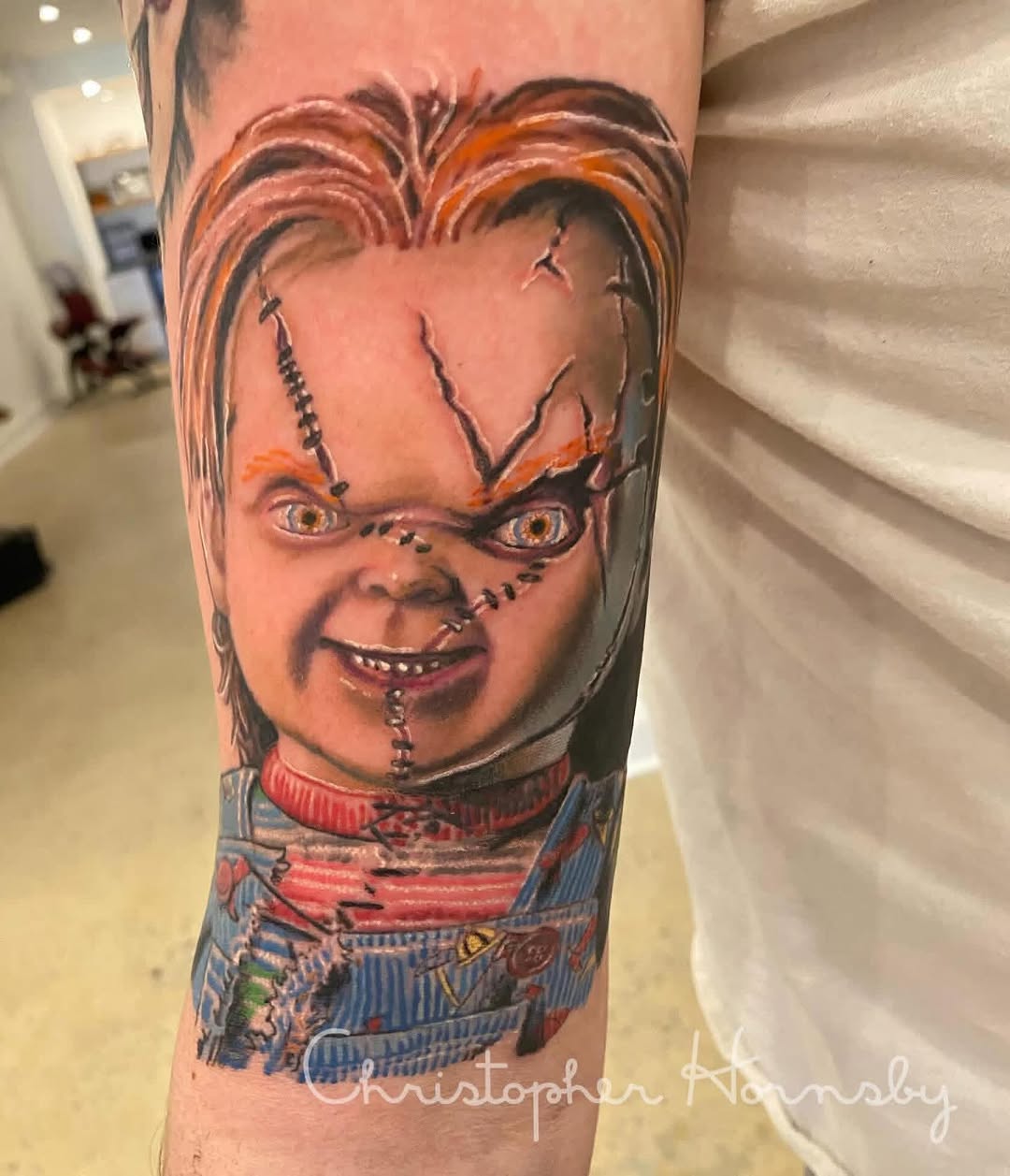 Tattoo by @christopherhornsbytattoos — realism