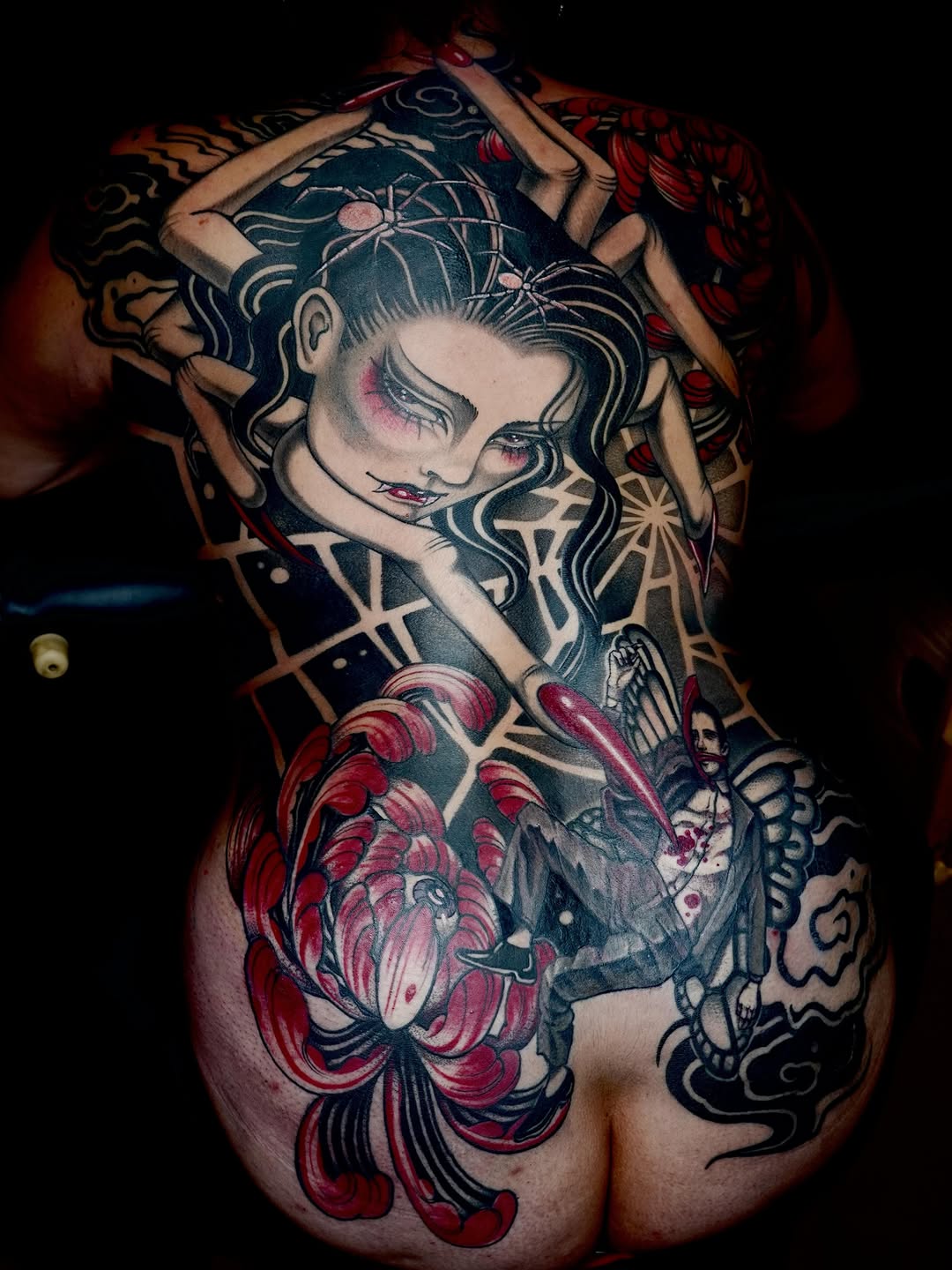 Tattoo by @jaded_youth_ — dark_realism, japanese_irezumi