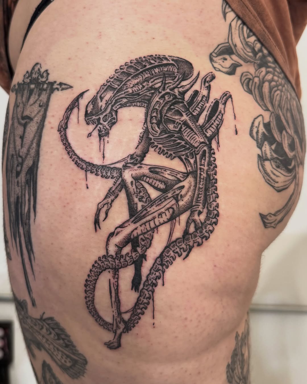 Tattoo by @beelzebubbers — black_and_grey, realism