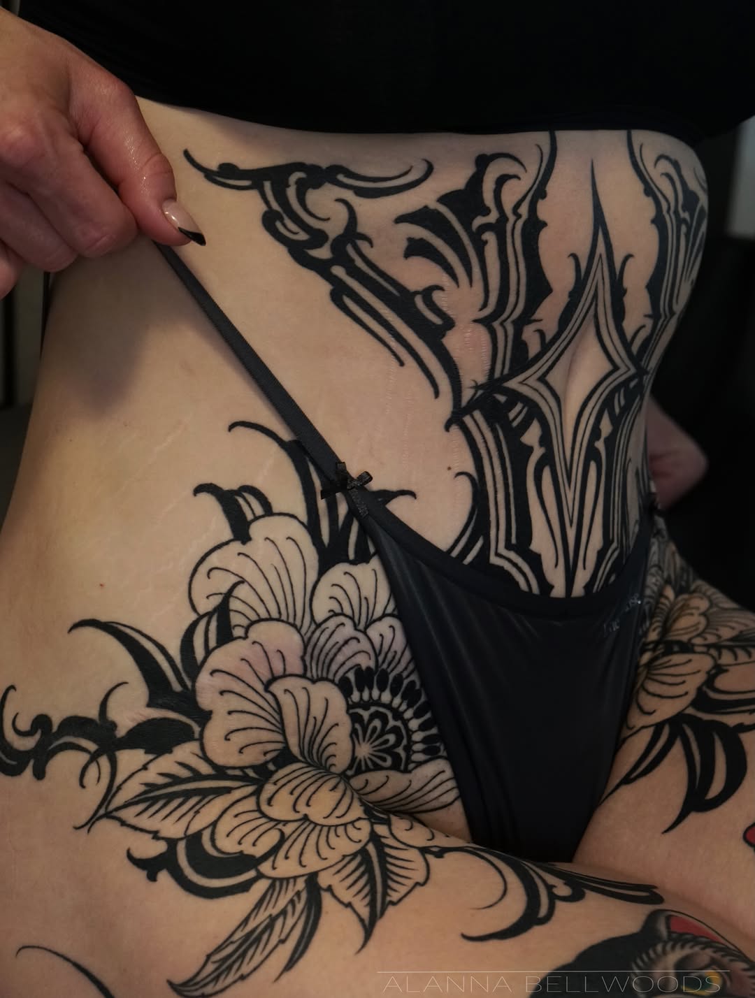 Tattoo by @alannabellwoods โ blackwork, ornamental